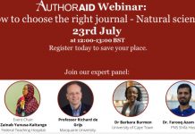 Hội thảo trực tuyến với chủ đề “Cách lựa chọn tạp chí phù hợp – Khoa học tự nhiên”