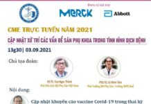 Khoá đào tạo liên tục (CME) trực tuyến: “Cập nhật xử trí các vấn đề Sản Phụ khoa trong tình hình dịch bệnh”.