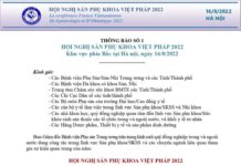 “ HỘI NGHỊ SẢN PHỤ KHOA VIỆT PHÁP 2022 Khu vực phía Bắc tại Hà Nội, ngày 16/08/2022”