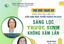 ĐÀO TẠO CẤP CME “SÀNG LỌC TRƯỚC SINH KHÔNG XÂM LẤN”