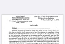 Thông báo và thư mời đăng ký tham dự Hội Nghị khoa học sơ sinh