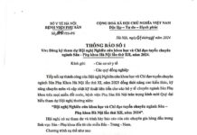 THÔNG BÁO SỐ 1 V/v: Đăng ký tham dự Hội nghị Nghiên cứu khoa học và Chỉ đạo tuyến chuyên ngành Sản – Phụ khoa Hà Nội lần thứ XII, năm 2024.