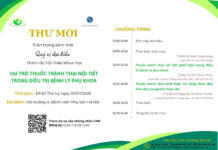 Thông báo về việc đăng ký tham dự Hội thảo có cấp CME: “Vai trò thuốc tránh thai nội tiết trong điều trị bệnh lý phụ khoa”